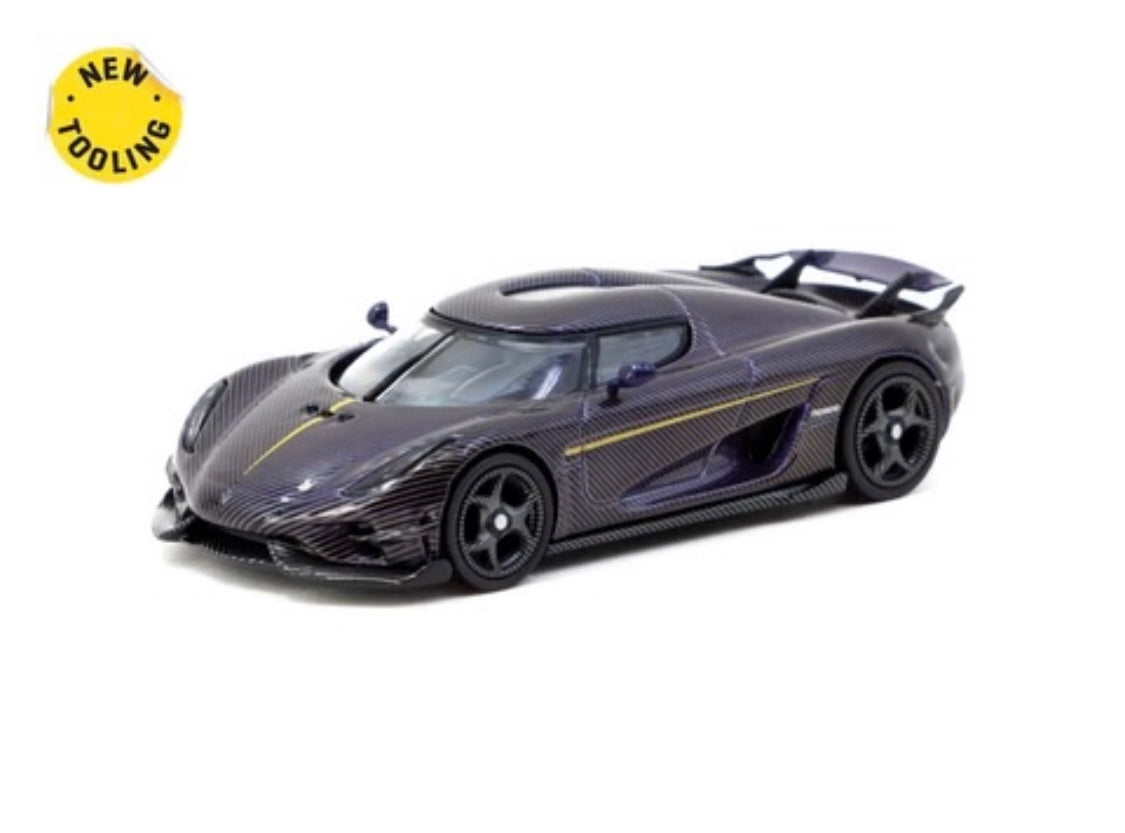 Tarmac Works 1:64 Koenigsegg Regera Purple Carbon Fiber Special Edition - Global64