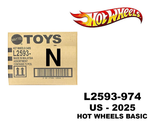 Hot Wheels 1:64 Basic Cars USA Assortment 2025 N Factory Sealed Case