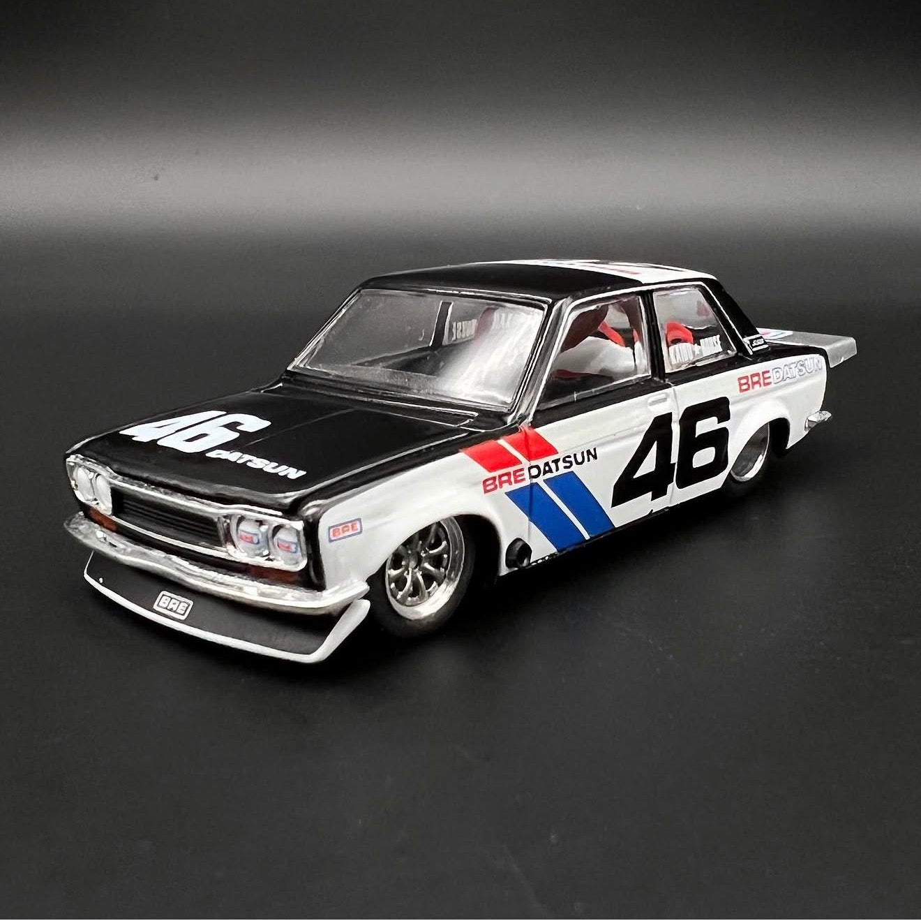 Kaido House 1:64 BLKLTD Datsun 510 Pro Street BRE510 Black Limited With 4 Pins - KHMG018