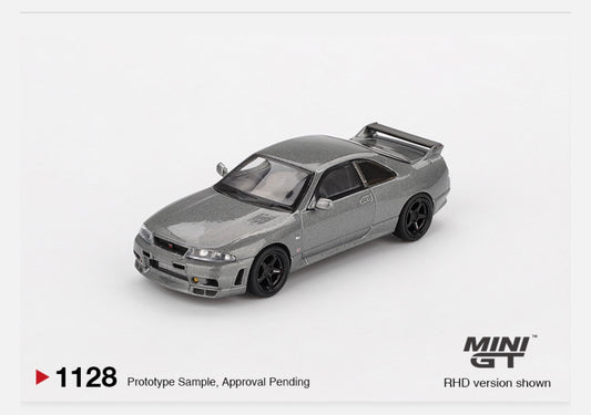 MiniGT 1:64 Nissan Skyline GT-R Dark Metal Gray (Nismo BCNR33 CRS Version) #1128