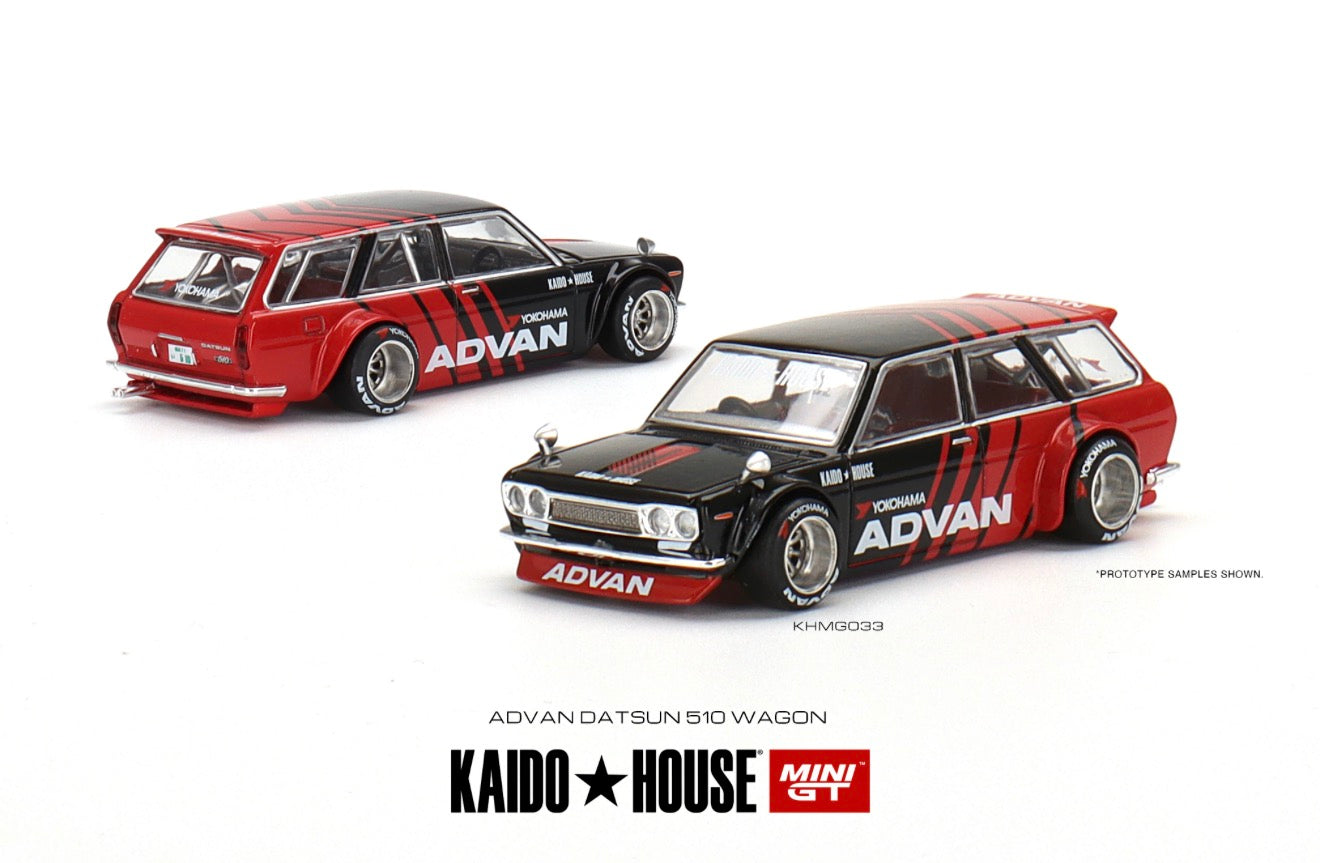 Kaido House 1:64 Datsun KAIDO 510 Wagon ADVAN - Regular & Chase PAIR
