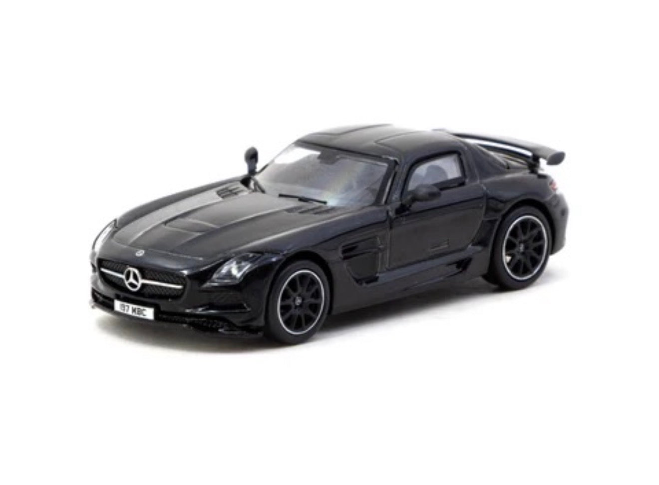 Tarmac Works 1:64 Mercedes-Benz SLS AMG Coupé Black Series Black Metallic - Singapore Special Edition - GLOBAL64