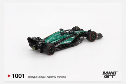 MiniGT 1:64 Aston Martin AMR24 #18 Lance Stroll 2024 F1 Bahrain GP #1001