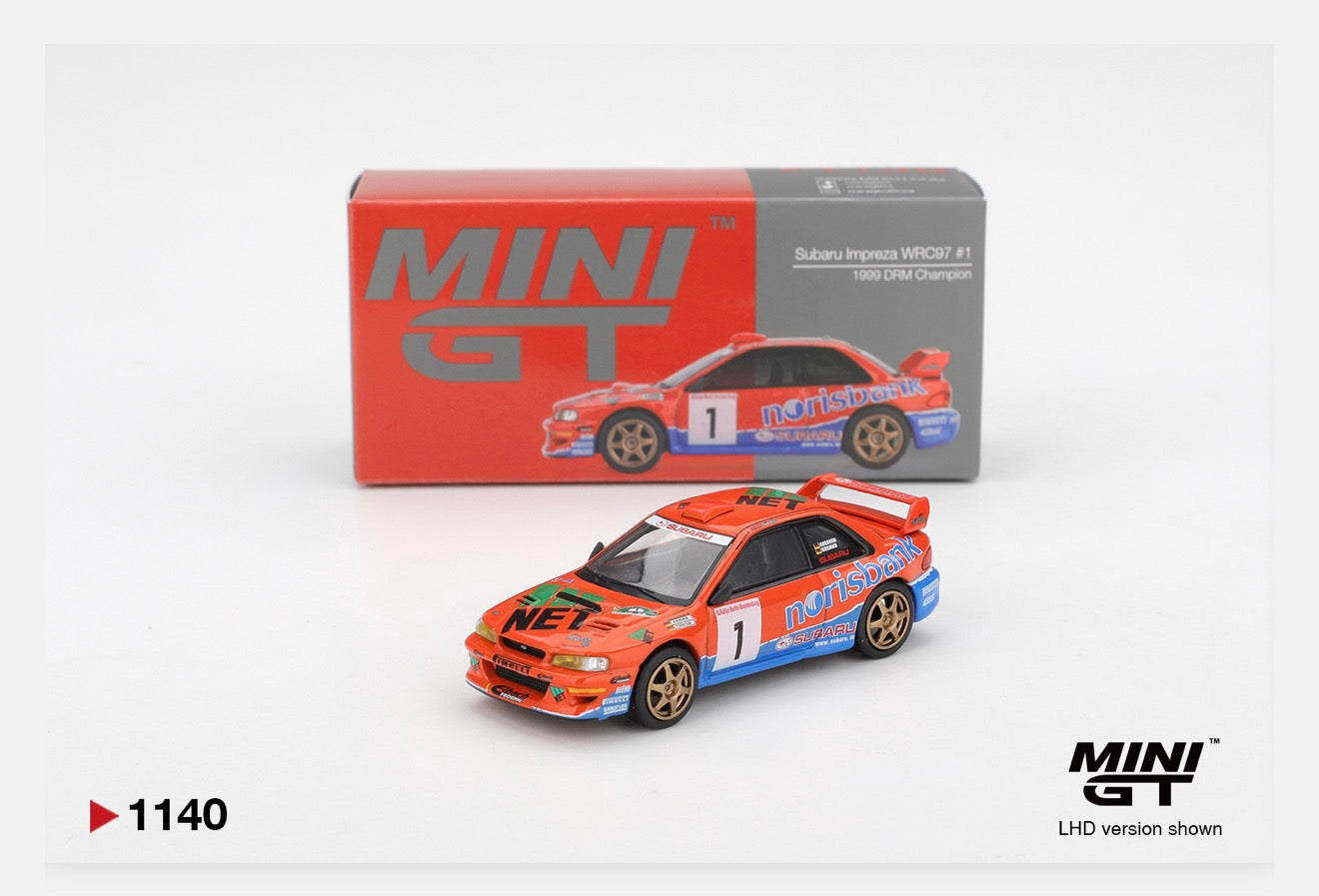 MiniGT 1:64 Subaru Impreza WRC97 #1 1999 DRM Champion #1140