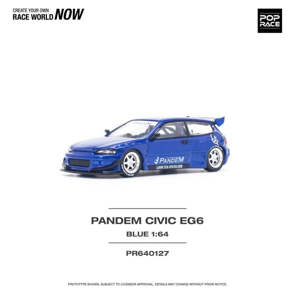 Pop Race 1:64 Pandem Civic EG6 v1.5 - Metallic Blue