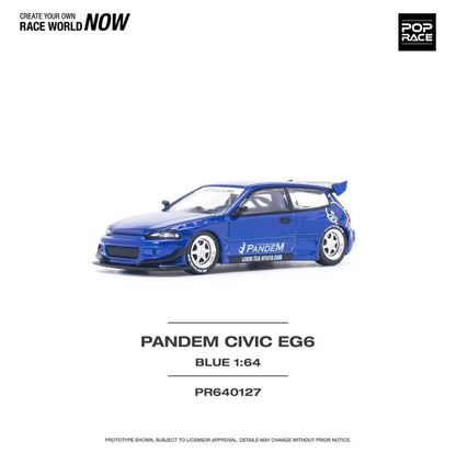 Pop Race 1:64 Pandem Civic EG6 v1.5 - Metallic Blue