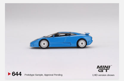 MiniGT 1:64 Bugatti EB110 GT – Blu – MiJo Exclusive #644