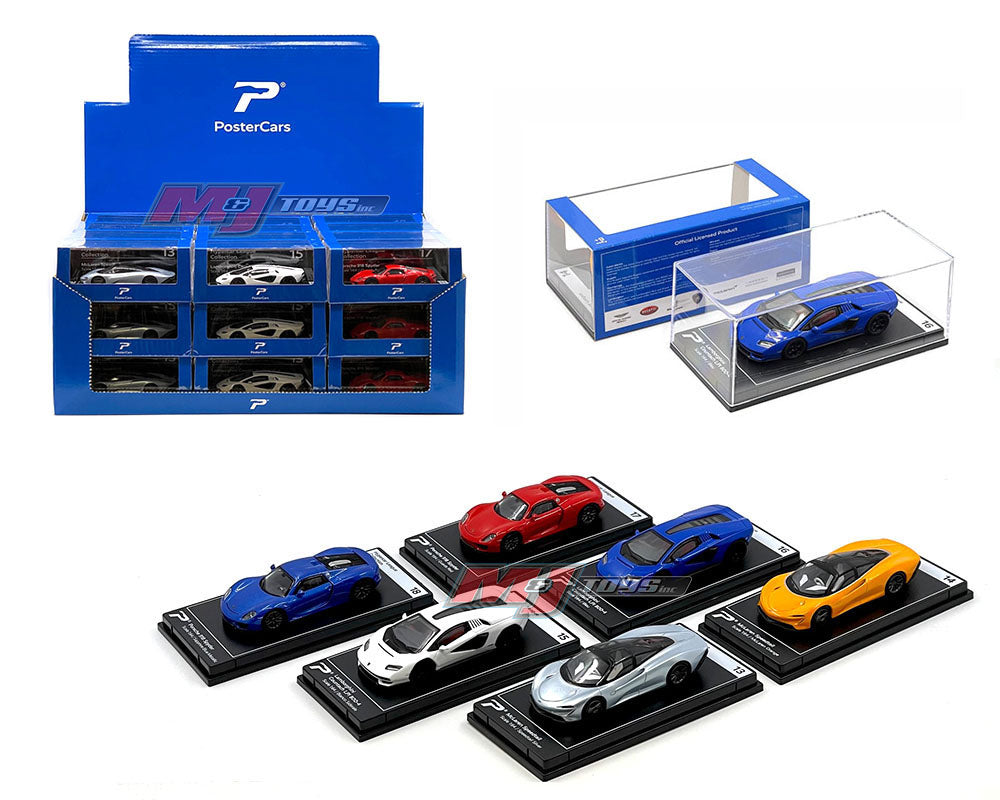 PosterCars 1:64 Hypercar League Collection Assortment H02 Set Of 6 Cars - Wave B