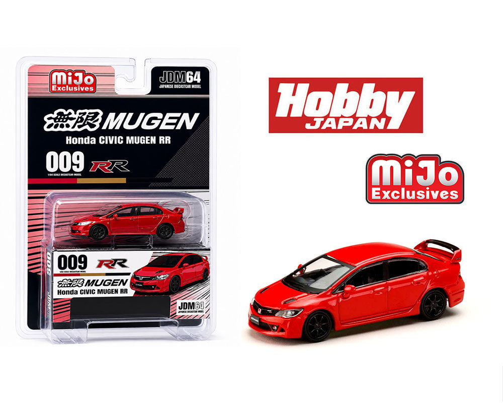 Hobby Japan 1:64 Honda Mugen Civic RR (FD2) – Milano Red – MiJo Exclusive