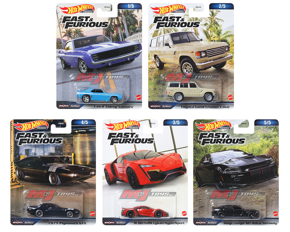 Hot Wheels 1:64 Premium 2023 Fast & Furious - B Assortment *Set Or Case*