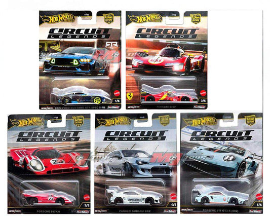 ***LIMIT 1*** Hot Wheels 1:64 Premium Car Culture 2025 Circuit Legends Set Of 5 **READ DESCRIPTION**
