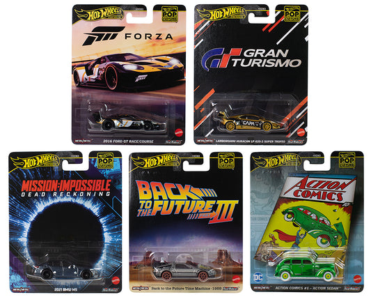 Hot Wheels 1:64 2025 Pop Culture L Case Assortment Set Of 5
