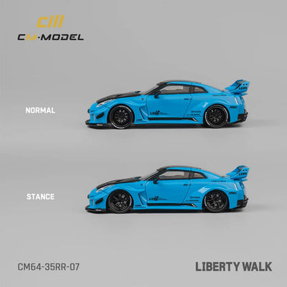 CM Model 1:64 LB Silhouette Works Nissan R35 GT-RR - Blue