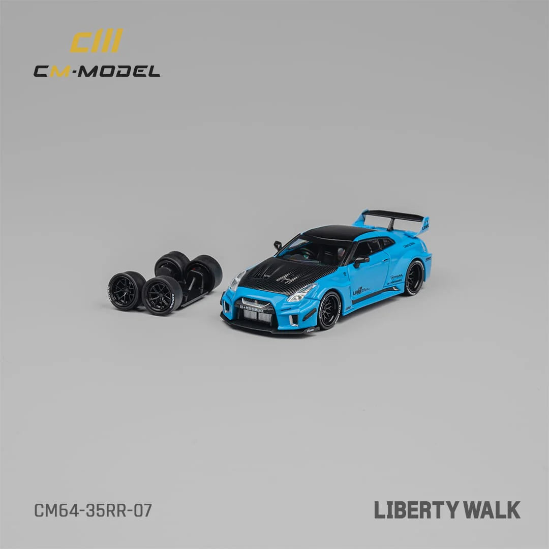 CM Model 1:64 LB Silhouette Works Nissan R35 GT-RR - Blue