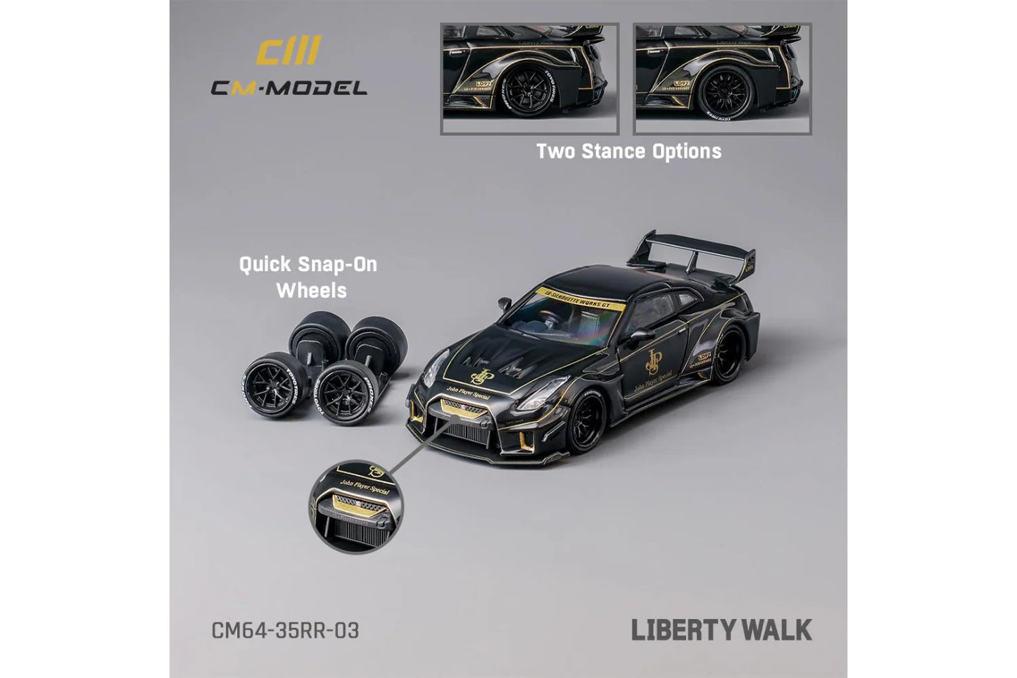 CM Model 1:64 LB Silhouette Works Nissan R35 GT-RR - Black Carbon Fiber