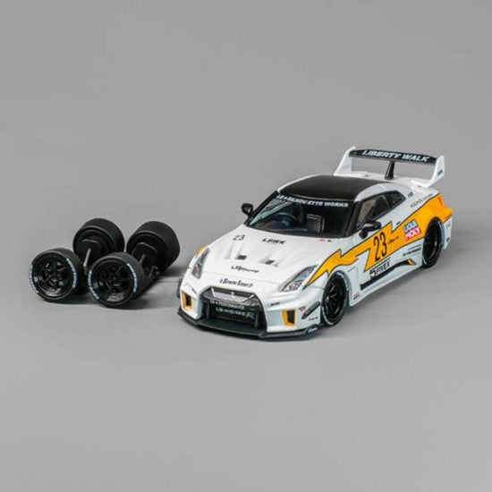 Cm Model R35 CM Model 1:64 LB Silhouette Works Nissan R35 GT-RR - White #23 ...