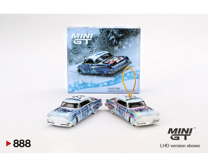 MiniGT 1:64 Lincoln Capri Christmas Hot Rod Set By Tim Sadchikov - 2024 Christmas Edition Limited Set #888