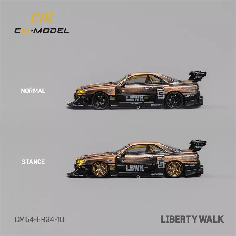 CM Model 1:64 Nissan LBWK ER34 Super Silhouette - No.5 Bronze