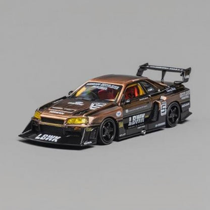 CM Model 1:64 Nissan LBWK ER34 Super Silhouette - No.5 Bronze