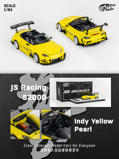 Micro Turbo 1:64 Custom S2000 J’s Racing - Indy Yellow Pearl