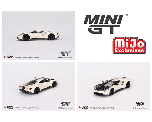 MiniGT 1:64 1964 Ford GT Prototype Heritage Edition White - MiJo Exclusive #622