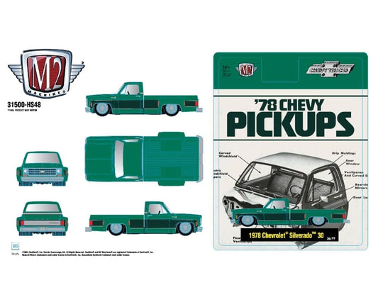 M2 Machines 1:64 1978 Chevrolet Silverado 30 – Green – Hobby Exclusive