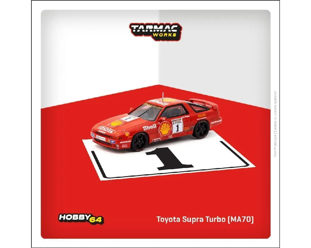 Tarmac Works 1:64 Toyota Supra Turbo (MA70) – Red – Hobby64