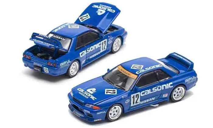 Pop Race 1:64 Nissan Skyline GT-R R32 JTC 1990 Calsonic #12