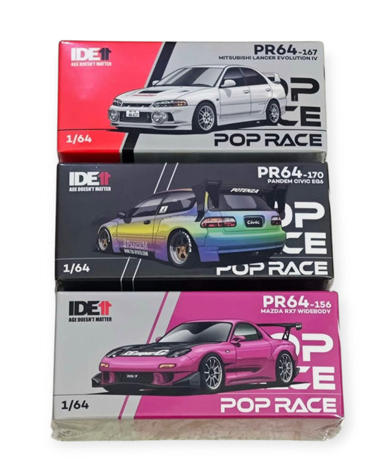 Pop Race 1:64 2024 IDE Indonesia Diecast Expo 3 Car Set