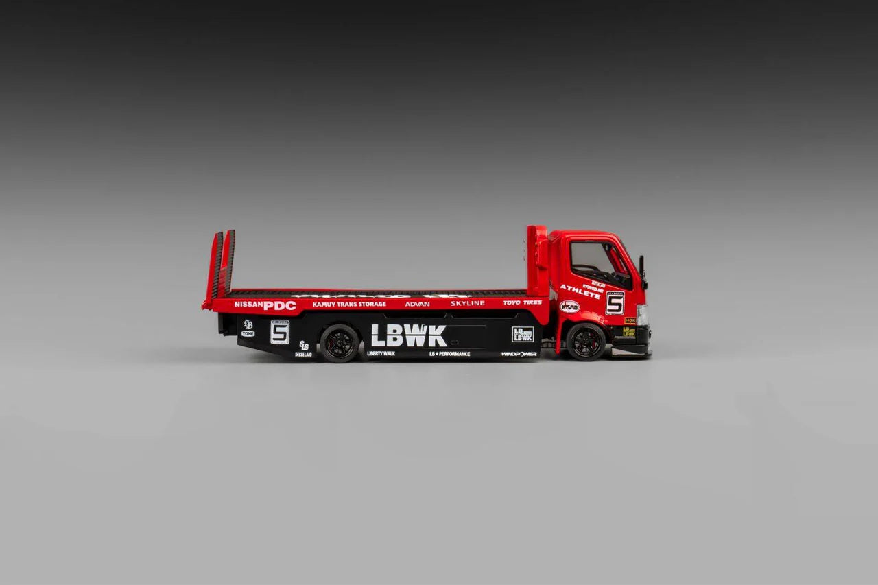 Micro Turbo 1:64 Super Silhouette Custom Tow Truck Red Black - Limited To 999pcs