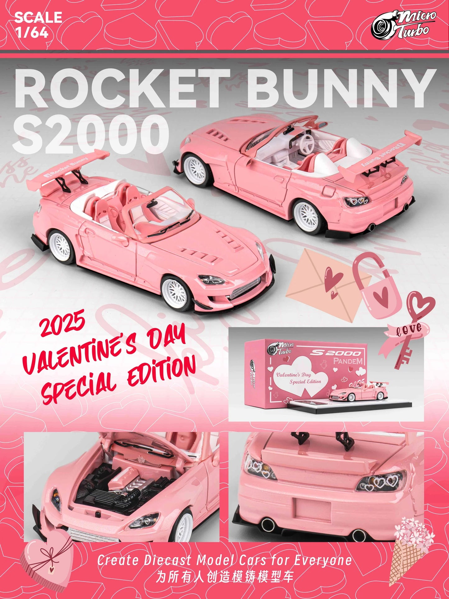 Micro Turbo 1:64 Custom S2000 - Valentine Special