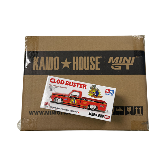 MiniGT X Kaido House 1:64 Chevrolet Silverado Tamiya x Kaido House “CLOD BUSTER” – Orange *SEALED CASE* KHMG130