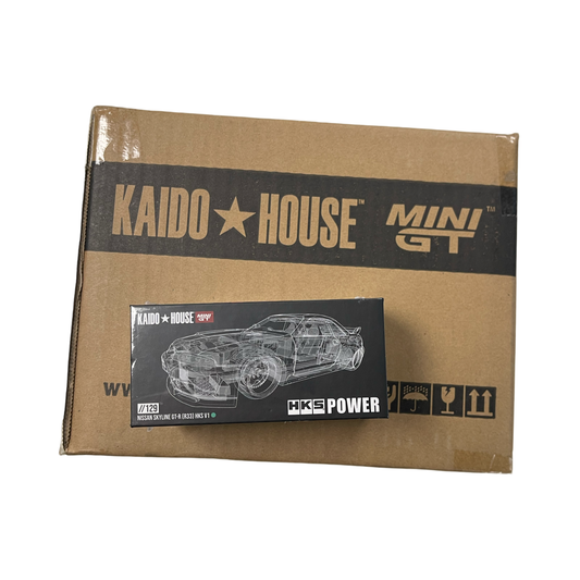 MiniGT X Kaido House 1:64 Nissan Skyline GT-R (R33) HKS V1 – Black Green *SEALED CASE* KHMG129