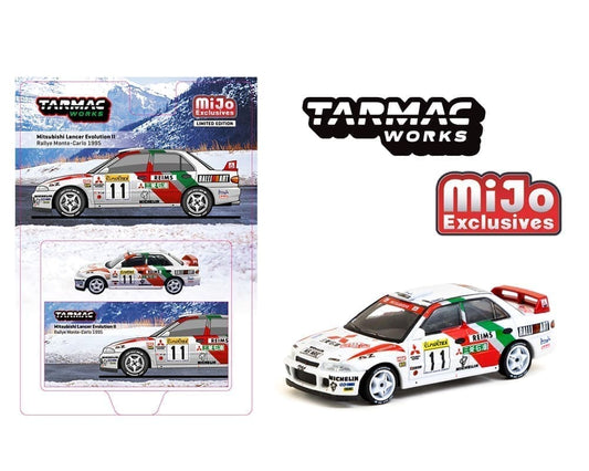 Tarmac Works 1:64 Mitsubishi Lancer Evolution II Rallye Monte-Carlo 1995T. Mäkinen / S. Harjanne