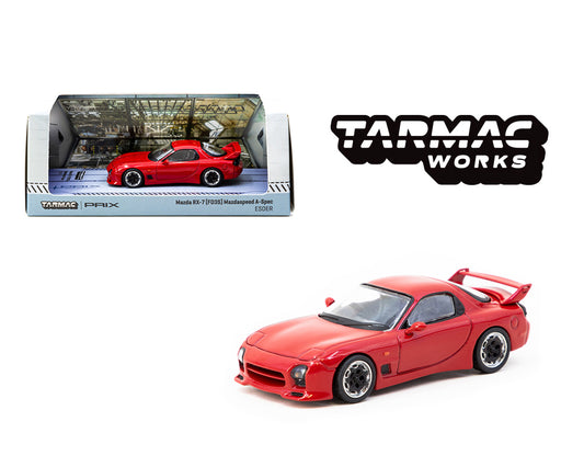 Tarmac Works x PRIX 1:64 Mazda RX-7 (FD3S) Mazdaspeed A Spec ESDER – Red – Global 64 Special Edition