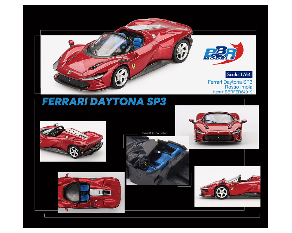 BBR Models 1:64 Ferrari Daytona SP3 – Rosso Imola