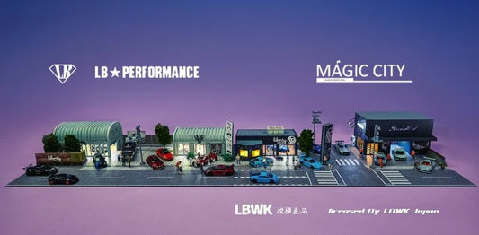 Magic City 1:64 Liberty Walk LBWK Street Scene Diorama Complete 4pc Set