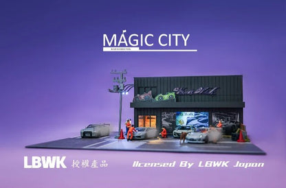 Magic City 1:64 Liberty Walk LBWK Street Scene Diorama Complete 4pc Set