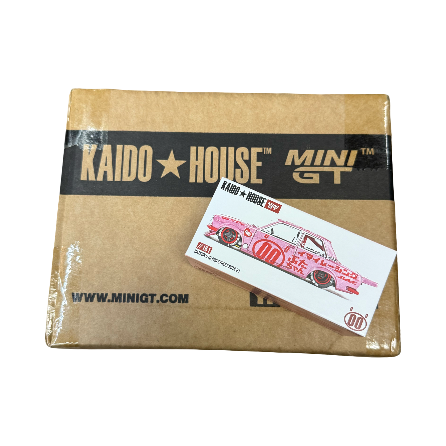 MiniGT X Kaido House 1:64 Datsun 510 Pro Street Buta V1 – Pink **SEALED CASE**