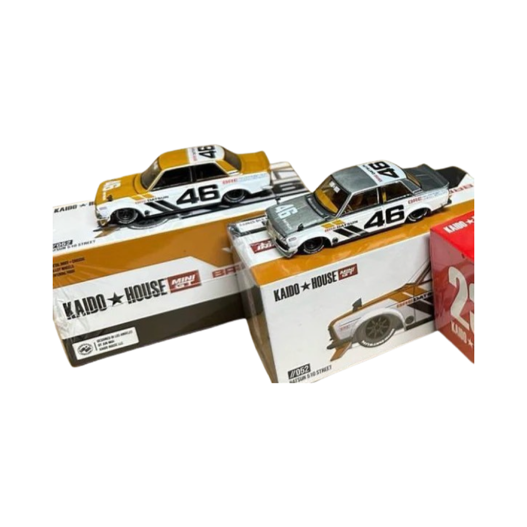 MiniGT X Kaido House 1:64 Datsun 510 Pro Street BRE V3 - Regular & CHASE Pair