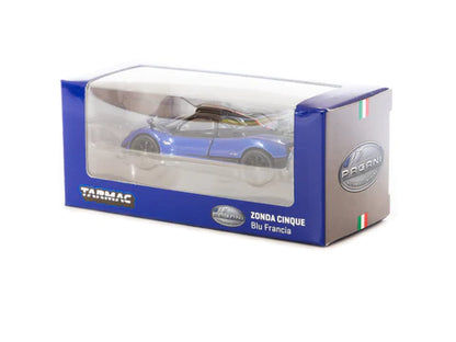 Tarmac Works 1:64 Pagani Zonda Cinque Blu Francia - GLOBAL64