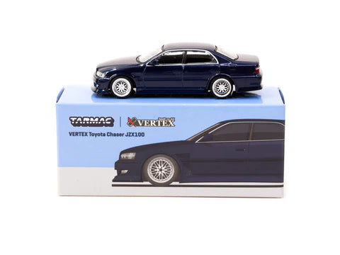 Tarmac Works 1:64 Vertex Toyota Chaser JZX100 Blue Metallic - GLOBAL64