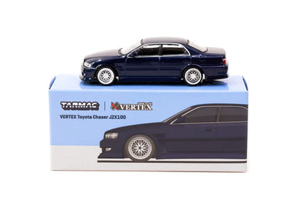 Tarmac Works 1:64 Vertex Toyota Chaser JZX100 Blue Metallic - GLOBAL64