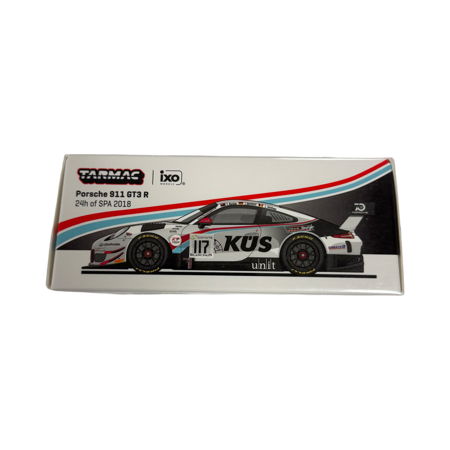 Tarmac Works 1:64 Porsche 911 GT3 R 24Hr SPA 2018 #117 7-Eleven Taiwan Exclusive
