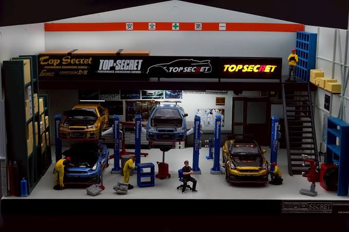 K3 Model 1:64 Top Secret Garage Diorama - 2026 Tokyo Auto Salon Exclusive