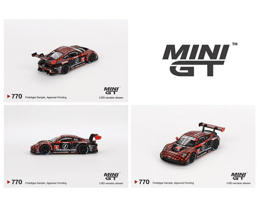 MiniGT 1:64 Porsche 911 GT3 R #9 GTD PRO Pfaff Motorsports IMSA 2023 Sebring 12 Hrs. Winner - MiJo Exclusive  #770