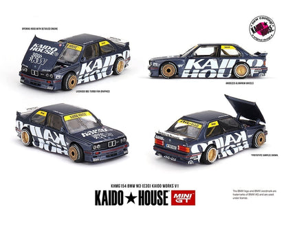 MiniGT X Kaido House 1:64 BMW M3 (E30) Kaido Works V1 – Dark Blue