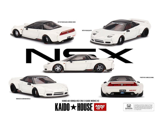 MiniGT X Kaido House 1:64 Honda NSX (NA1) Kaido WORKS V2 – White