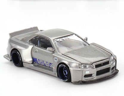 MiniGT X Kaido House 1:64 Nissan Skyline GT-R (R34) Kaido Works SHINJUKU V1