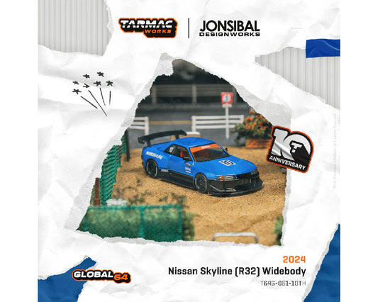 Tarmac Works 1:64 Nissan Skyline R32 Widebody Designed by JonSibal - 10th Anniversary Special